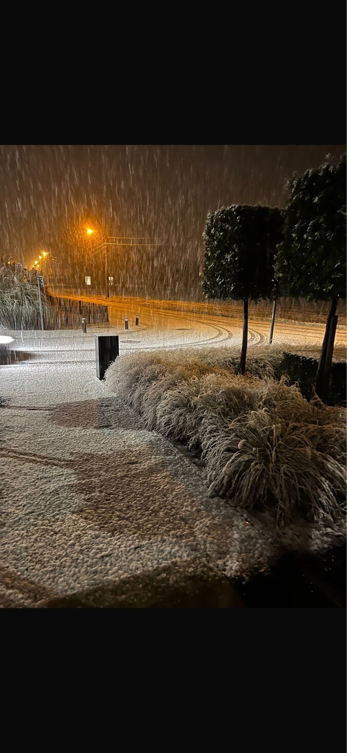 Ook in Otegem viel vannacht de eerste sneeuw van het najaar.