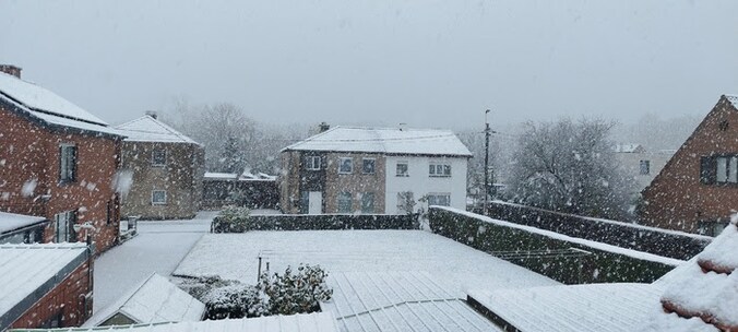 Sneeuw in Aalter