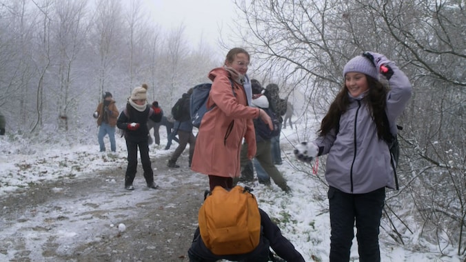 Sneeuwballengevecht in Signal De Botrange