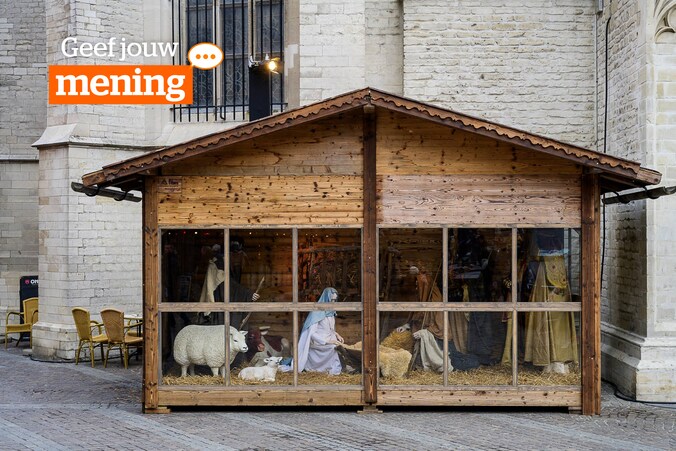 De Kerststal op de Handschoenmarkt in Antwerpen 