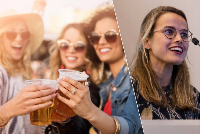Het verstrengen van de regels rond alcoholreclame zal een positief effect hebben, meent Hanna van Roozendaal (rechts), die op UAntwerpen haar doctoraatsonderzoek aan alcoholmisbruik bij adolescenten wijdde.