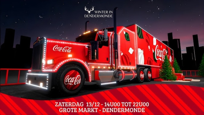 Coca-Cola Christmas Truck komt op 13 december naar Winter in Dendermonde.