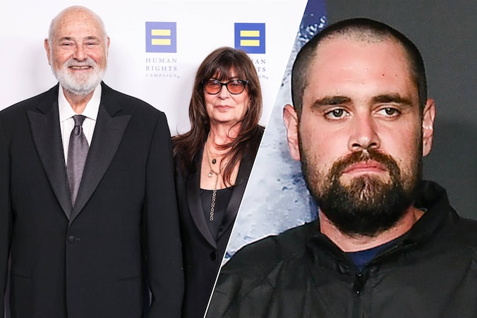 Rob Reiner en zijn vrouw Michele. Rechts hun zoon Nick Reiner.