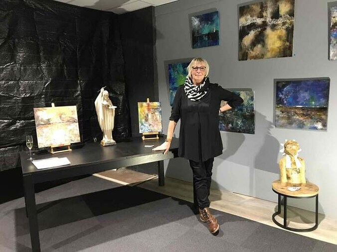 Greet Verplancke was tevreden met de opkomst tijdens het opendeurweekend bij 'Frank Dedecker coaching art'.