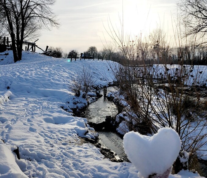 Het valt nog even af te wachten of de wandeling echt door dit winters landschap zal doorgaan.