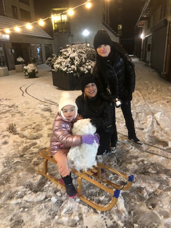 Sneeuwpret in Genk.