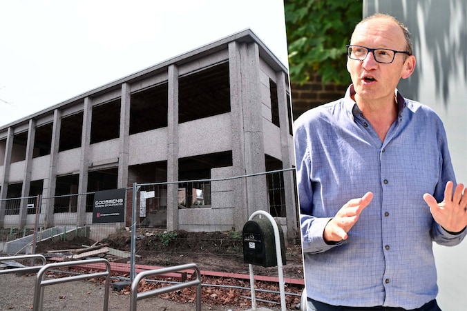 Links: het voormalige kloostergebouw in Wevelgem. Rechts: burgemeester Jan Seynhaeve.