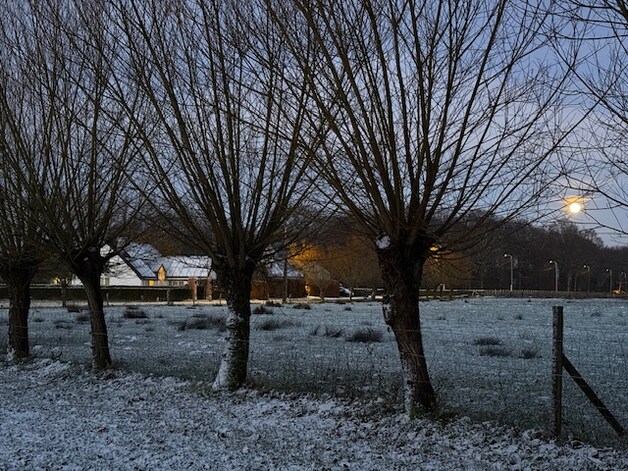 De sneeuw zorgt voor sprookjesachtige landschappen in Boortmeerbeek.
