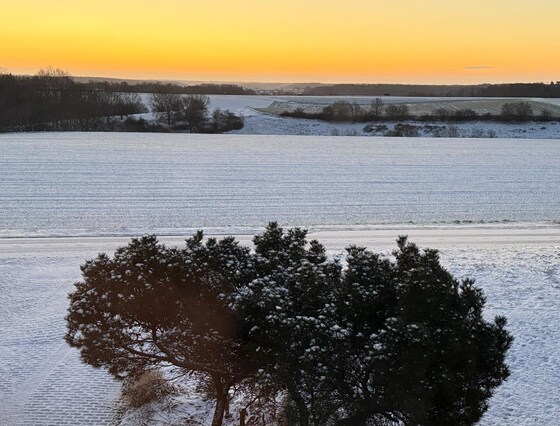 In Huldenberg ontwaken de inwoners onder een wit laagje sneeuw.