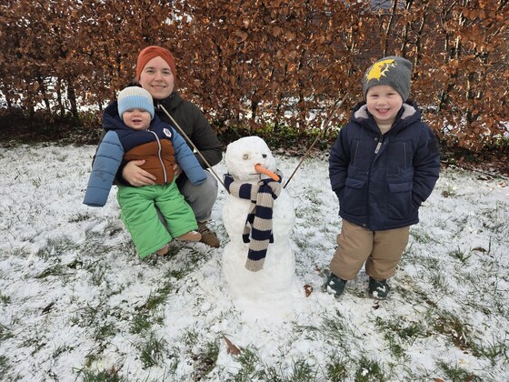 Een prachtige sneeuwman