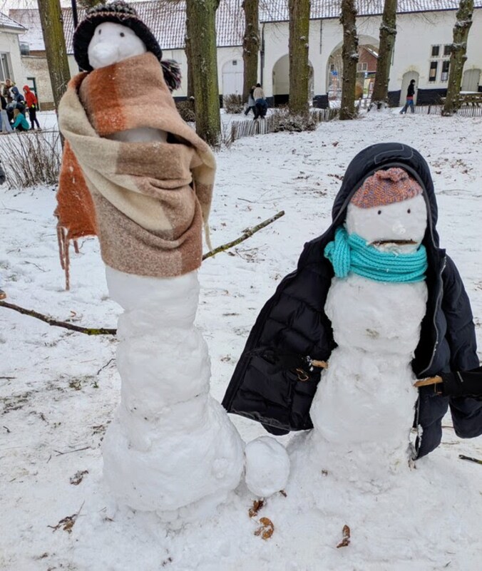 Sneeuwpoppen in Kessel-Lo