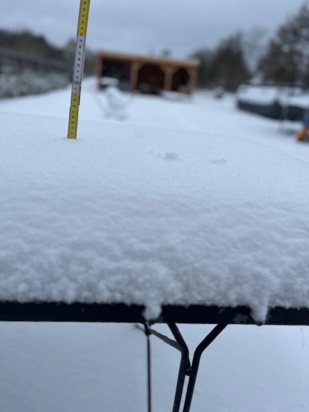 Sneeuwbeelden in Halle-Zoersel.
