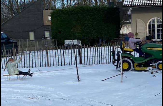 Plezier op de slee