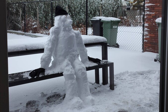 Lezer Goran maakte deze unieke sneeuwman