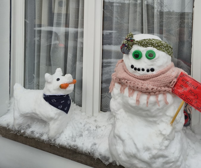 Sneeuwpoppen in Merchtem