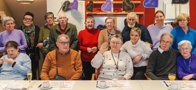 Huguette viert 10 jaar in dagverzorging De Poort.
