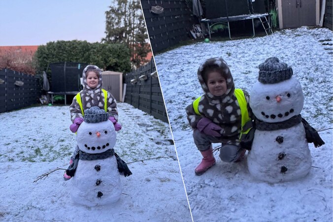 Jara en Rumi uit Hoboken beleven sneeuwpret