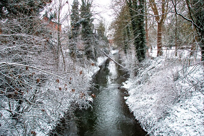 Sneeuw in Halle