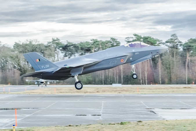 Belgische F-35 voor het eerst te gast op Kleine Brogel