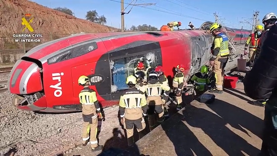 Hulpdiensten proberen binnen te slijpen in de Iryo-trein