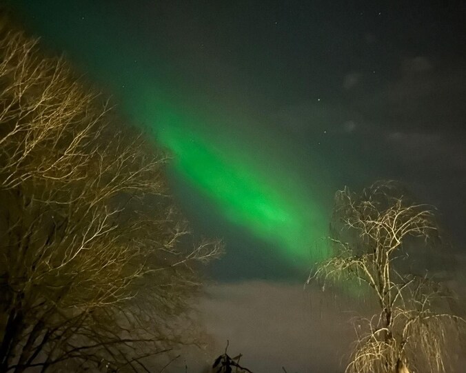 Het noorderlicht was goed te zien boven Brugge.