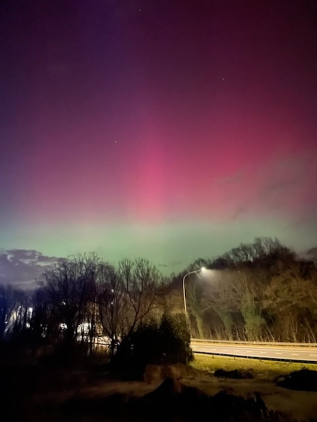 Ilse zag het noorderlicht boven Olen gisterenavond.