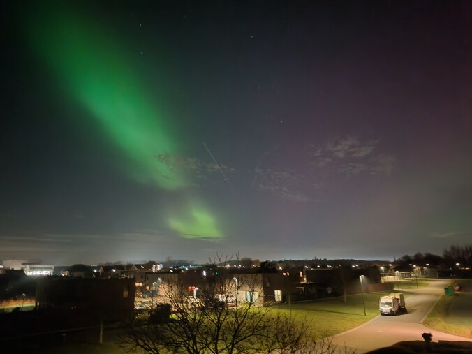 Een lezer uit Merelbeke-Melle kon de kleurschakeringen van het noorderlicht vastleggen op beeld.