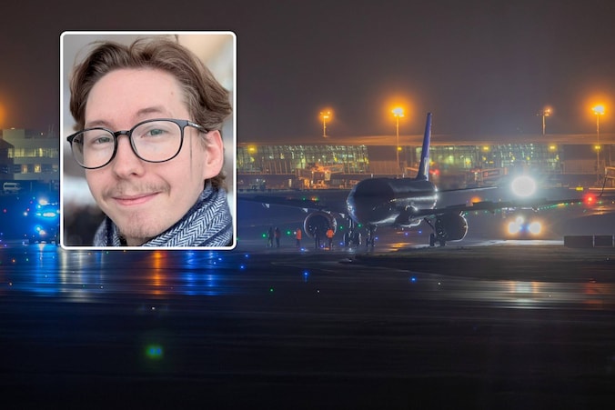 Toestel van Scandinavian Airlines maakt noodstop op Brussels Airport na fout bij opstijgen. (Inzet: Simon Berneblad Mandegård)