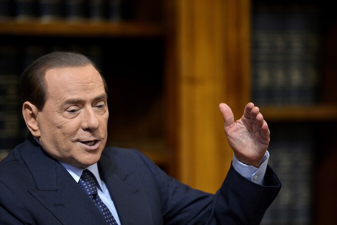 Silvio Berlusconi op 25 mei in Rome.