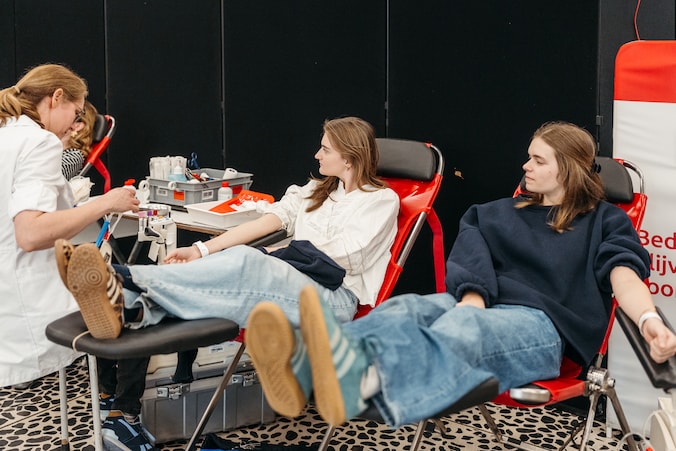 Aftrap van Bloedserieus in de&nbsp;Universiteit Gent.&nbsp;Het startschot van een vierdaagse bloedinzameling 1.500 studenten worden verwacht.
