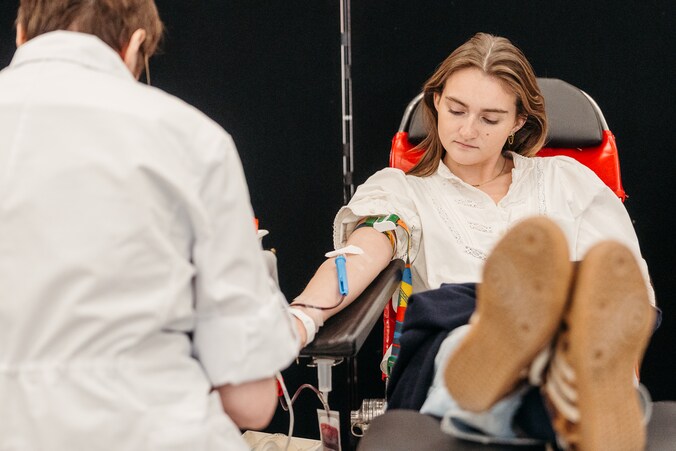 Aftrap van Bloedserieus in de&nbsp;Universiteit Gent.&nbsp;Het startschot van een vierdaagse bloedinzameling 1.500 studenten worden verwacht.