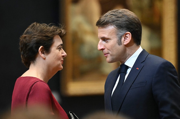 Laurence des Cars en Emmanuel Macron