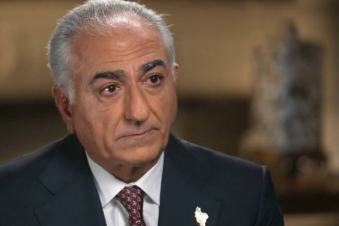 Reza Pahlavi, de zoon van de afgezette sjah van Iran. 