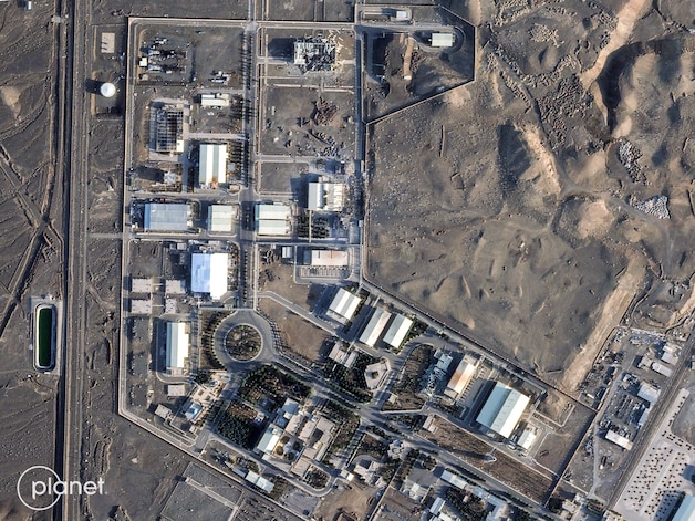 Satellite image of damage to the nuclear site of Natanz in central Iran, taken on March 3, 2026 in America and Israel.