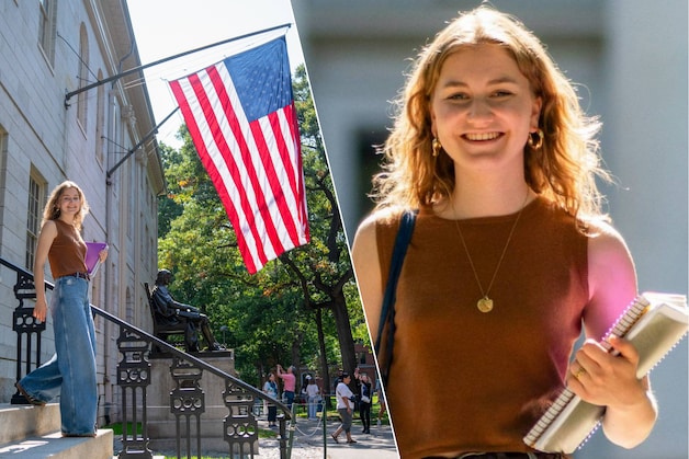 Elisabeth aan Harvard.