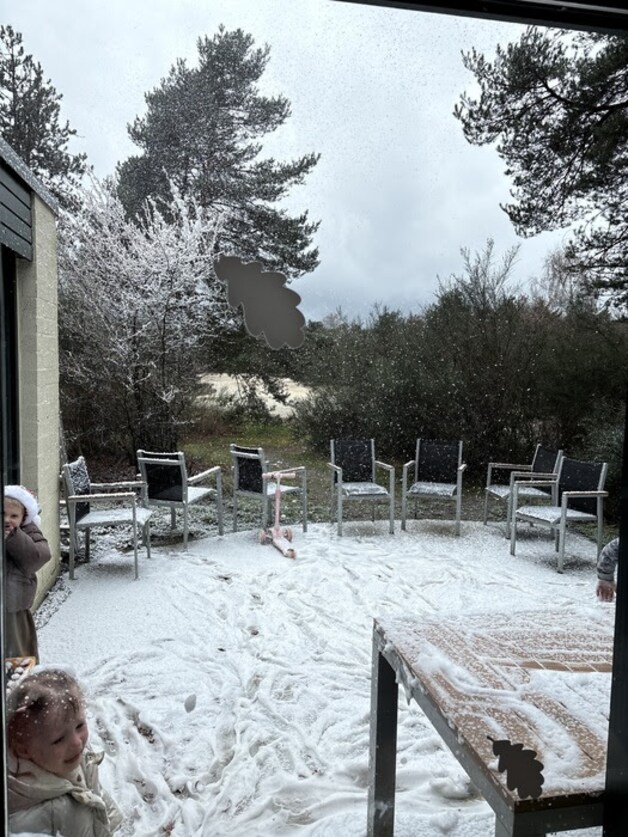 Aan de Vossemeren lag er ook heel wat sneeuw