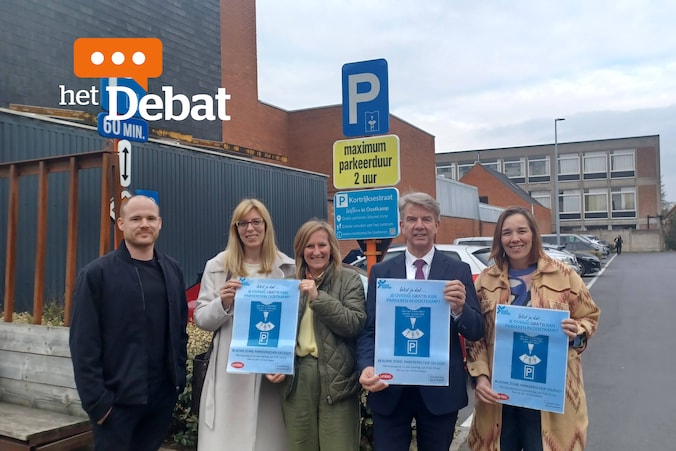 Deze maand loopt er een sensibiliseringcampagne over parkeren in het winkelcentrum van Oostkamp.