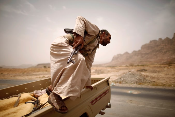 Jemenitische rebel in Marib.
