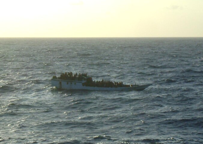Archiefbeeld bootvluchtelingen voor Christmas Island.