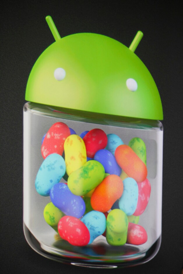 Het logo van Android 4.1 en 4.2 Jelly Bean.
