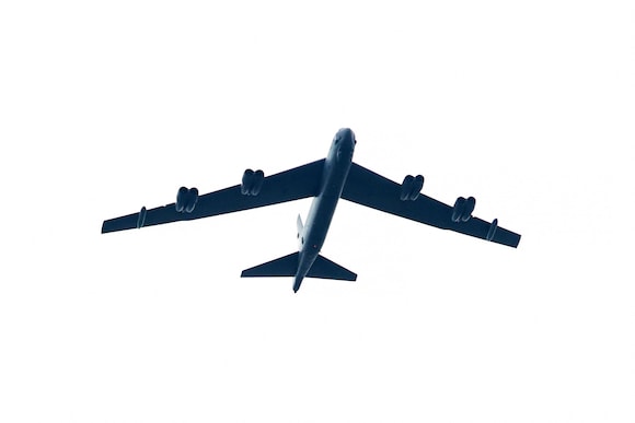 Illustration image. A B-52 Stratofortress bomber.