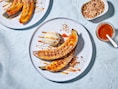 Verras je vrienden met een bbq-dessert: gegrilde banaan met roomijs en speculoos