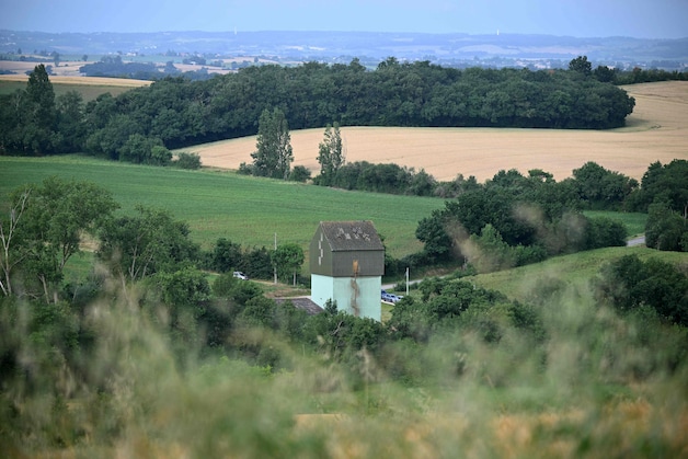 Le silo à grains où le corps a été retrouvé.