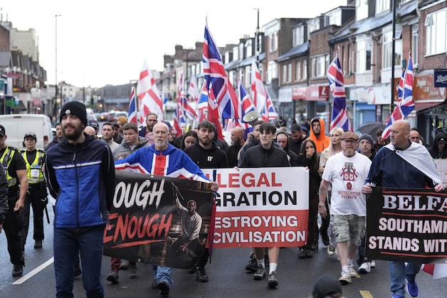Protesters in Southampton.