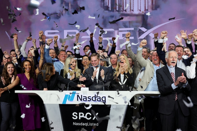 Image of SpaceX's IPO on Friday.