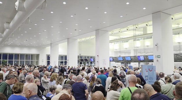 The strike at Aviapartner was felt at the check-in desks this morning.