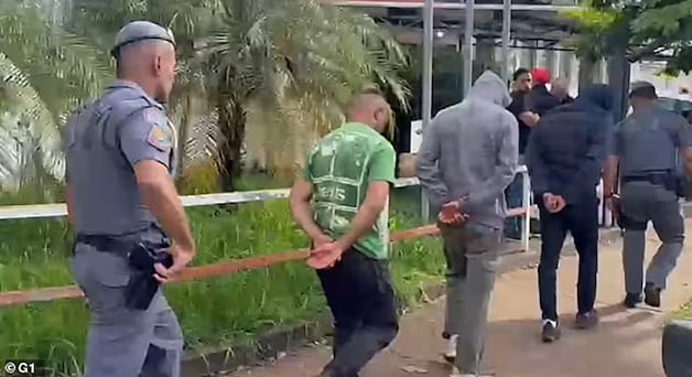 The three detainees were taken to the police station. Three other suspects who were arrested have now been released.