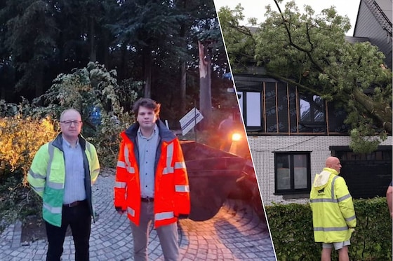 Mayor Claeys / Storm damage Kaprijke