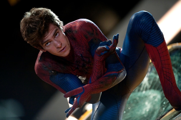 Acteur Andrew Garfield speelt Spider-man in 'The amazing Spiderman'