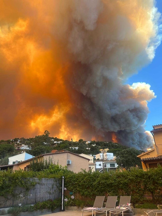 La vue depuis la maison de vacances à Calonge.